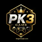 PK3 Game logo on a black background, representing online gaming and rewards.