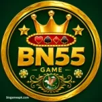 BN55 Game official logo featuring a golden crown, casino symbols, and a premium gaming emblem design.